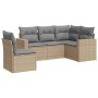 Juego de sofás jardín con cojines 5 pzas ratán sintético beige de , Conjuntos de jardín - Ref: Foro24-3218959, Precio: 331,42...