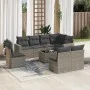 9-teiliges Gartenmöbel-Set und graue synthetische Rattankissen von , Gartensets - Ref: Foro24-3219070, Preis: 512,54 €, Rabat...