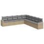 9-teiliges Gartensofa-Set mit beigen synthetischen Rattankissen von , Gartensets - Ref: Foro24-3219079, Preis: 532,29 €, Raba...