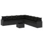 Gartensofa-Set 10-teilig mit schwarzen synthetischen Rattankissen von , Gartensets - Ref: Foro24-3219085, Preis: 610,81 €, Ra...