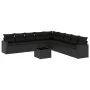 Gartensofa-Set 10-teilig mit schwarzen synthetischen Rattankissen von , Gartensets - Ref: Foro24-3219085, Preis: 612,24 €, Ra...