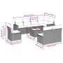 8-piece garden sofa set and black synthetic rattan cushions by , Garden sets - Ref: Foro24-3219066, Price: 522,20 €, Discount: %