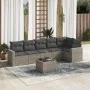 Set de sofás de jardín 7 piezas con cojines ratán PE gris de , Conjuntos de jardín - Ref: Foro24-3218990, Precio: 416,09 €, D...