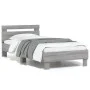 Cama con cabecero madera de ingeniería gris Sonoma 75x190 cm de , Camas y somieres - Ref: Foro24-838573, Precio: 79,82 €, Des...