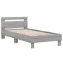 Cama con cabecero madera de ingeniería gris Sonoma 75x190 cm de , Camas y somieres - Ref: Foro24-838573, Precio: 79,82 €, Des...