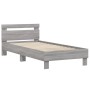 Cama con cabecero madera de ingeniería gris Sonoma 75x190 cm de , Camas y somieres - Ref: Foro24-838573, Precio: 81,12 €, Des...
