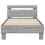 Cama con cabecero madera de ingeniería gris Sonoma 75x190 cm de , Camas y somieres - Ref: Foro24-838573, Precio: 81,12 €, Des...