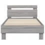 Sonoma-graues Holzwerkstoffbett mit Kopfteil 75 x 190 cm von , Betten und Lattenroste - Ref: Foro24-838573, Preis: 79,82 €, R...