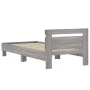 Cama con cabecero madera de ingeniería gris Sonoma 75x190 cm de , Camas y somieres - Ref: Foro24-838573, Precio: 79,82 €, Des...