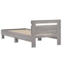 Cama con cabecero madera de ingeniería gris Sonoma 75x190 cm de , Camas y somieres - Ref: Foro24-838573, Precio: 81,12 €, Des...