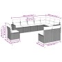 10-piece garden sofa set with gray synthetic rattan cushions by , Garden sets - Ref: Foro24-3219100, Price: 582,13 €, Discoun...
