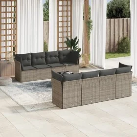 9-teiliges Gartenmöbel-Set und graue synthetische Rattankissen von , Gartensets - Ref: Foro24-3217310, Preis: 523,98 €, Rabat...
