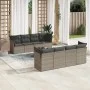 Set de muebles de jardín 9 pzas y cojines ratán sintético gris de , Conjuntos de jardín - Ref: Foro24-3217310, Precio: 527,48...