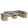 11-teiliges Gartensofa-Set mit beigen synthetischen Rattankissen von , Gartensets - Ref: Foro24-3249708, Preis: 692,94 €, Rab...