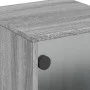 Mesitas noche con puertas vidrio 2 uds gris Sonoma 35x37x50 cm de , Mesitas de noche - Ref: Foro24-836529, Precio: 52,25 €, D...