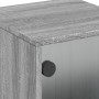 Nachttische mit Glastüren 2 Einheiten grau Sonoma 35x37x50 cm von , Nachttische - Ref: Foro24-836529, Preis: 52,78 €, Rabatt: %