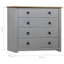 Beistellschrank Panama Range aus grauem Kiefernholz, 80 x 40 x 73 cm von vidaXL, Sideboards - Ref: Foro24-282659, Preis: 154,...