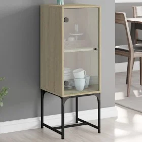 Beistellschrank mit Glastür aus Sonoma-Eiche 35x37x100 cm von , Sideboards - Ref: Foro24-836555, Preis: 50,63 €, Rabatt: %