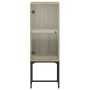 Beistellschrank mit Glastür aus Sonoma-Eiche 35x37x100 cm von , Sideboards - Ref: Foro24-836555, Preis: 51,28 €, Rabatt: %