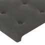 Cabeceros 4 unidades de terciopelo gris oscuro 90x5x78/88 cm