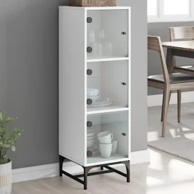 Sideboard mit weißen Glastüren 35x37x120 cm von , Sideboards - Ref: Foro24-836560, Preis: 68,68 €, Rabatt: %