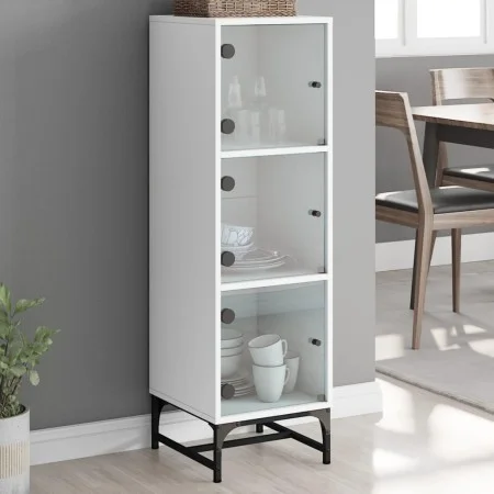 Sideboard mit weißen Glastüren 35x37x120 cm von , Sideboards - Ref: Foro24-836560, Preis: 68,68 €, Rabatt: %