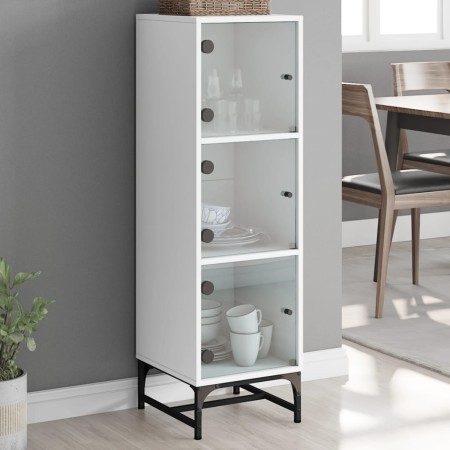 Sideboard mit weißen Glastüren 35x37x120 cm von , Sideboards - Ref: Foro24-836560, Preis: 69,54 €, Rabatt: %