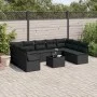 Garden sofa set 10 pieces with black synthetic rattan cushions by , Garden sets - Ref: Foro24-3249914, Price: 573,83 €, Disco...