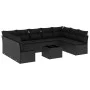 Garden sofa set 10 pieces with black synthetic rattan cushions by , Garden sets - Ref: Foro24-3249914, Price: 573,83 €, Disco...