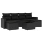 7-piece garden dining set and black synthetic rattan cushions by , Modular outdoor sofas - Ref: Foro24-3251662, Price: 441,34...