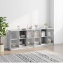 Sonoma graues Holzregal mit Türen 204x37x75 cm von , Bücherregale und Regale - Ref: Foro24-3206536, Preis: 200,35 €, Rabatt: %