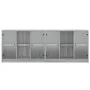 Estantería con puertas madera gris Sonoma 204x37x75 cm de , Librerías y estanterías - Ref: Foro24-3206536, Precio: 197,97 €, ...
