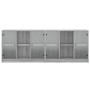 Sonoma graues Holzregal mit Türen 204x37x75 cm von , Bücherregale und Regale - Ref: Foro24-3206536, Preis: 200,35 €, Rabatt: %