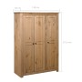 Armario de 3 puertas madera pino Panamá Range 118x50x171,5 cm de vidaXL, Armarios roperos - Ref: Foro24-282661, Precio: 540,9...