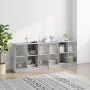 Shelving with gray engineered wood doors 204x37x75 cm by , Bookcases and shelves - Ref: Foro24-3206534, Price: 187,56 €, Disc...