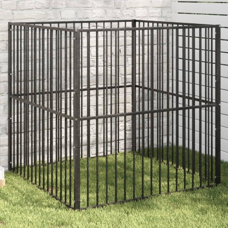 Hundelaufstall mit 4 schwarz verzinkten Stahlplatten von , Hundehütten - Ref: Foro24-172209, Preis: 106,41 €, Rabatt: %