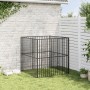Hundelaufstall mit 4 schwarz verzinkten Stahlplatten von , Hundehütten - Ref: Foro24-172209, Preis: 106,41 €, Rabatt: %