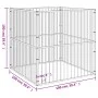 Corralito para perros con 4 paneles acero galvanizado negro de , Casetas para perros - Ref: Foro24-172209, Precio: 104,24 €, ...