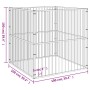 Hundelaufstall mit 4 schwarz verzinkten Stahlplatten von , Hundehütten - Ref: Foro24-172209, Preis: 106,41 €, Rabatt: %