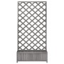 Planter with solid gray fir wood trellis by , Pots and planters - Ref: Foro24-365480, Price: 109,09 €, Discount: %