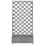 Planter with solid gray fir wood trellis by , Pots and planters - Ref: Foro24-365480, Price: 131,26 €, Discount: %