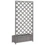Planter with solid gray fir wood trellis by , Pots and planters - Ref: Foro24-365480, Price: 131,26 €, Discount: %