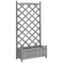 Pflanzgefäß mit Gitter aus massivem grauem Tannenholz von , Töpfe und Pflanzgefäße - Ref: Foro24-365489, Preis: 88,15 €, Raba...