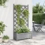 Planter with solid gray fir wood trellis by , Pots and planters - Ref: Foro24-365489, Price: 88,15 €, Discount: %