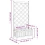 Pflanzgefäß mit Gitter aus massivem grauem Tannenholz von , Töpfe und Pflanzgefäße - Ref: Foro24-365489, Preis: 88,15 €, Raba...