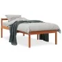 Cama para mayores madera maciza de pino marrón cera 75x190 cm de , Camas y somieres - Ref: Foro24-844150, Precio: 87,79 €, De...