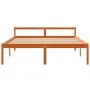 Cama para mayores madera maciza de pino marrón cera 150x200 cm de , Camas y somieres - Ref: Foro24-844159, Precio: 117,62 €, ...