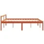 Cama para mayores madera maciza de pino marrón cera 150x200 cm de , Camas y somieres - Ref: Foro24-844159, Precio: 117,62 €, ...