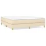 Box spring bed with cream fabric mattress 180x200 cm by , Beds and slatted bases - Ref: Foro24-3144196, Price: 501,68 €, Disc...