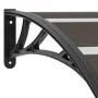 Black PC door canopy 200x75 cm by vidaXL, Awnings - Ref: Foro24-144825, Price: 62,39 €, Discount: %